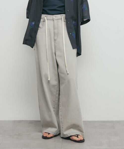 KBF / ケービーエフ デニムパンツ | 『2サイズ展開』ドローストリングデニム(グレー)