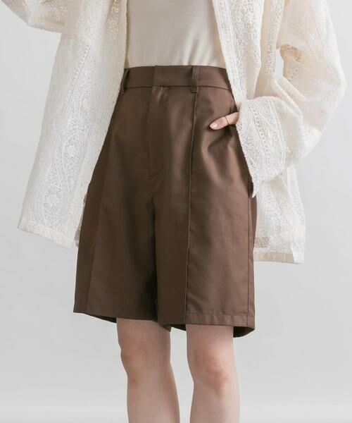 KBF / ケービーエフ ショート・ハーフ・半端丈パンツ | ピンタックショートパンツ | 詳細1