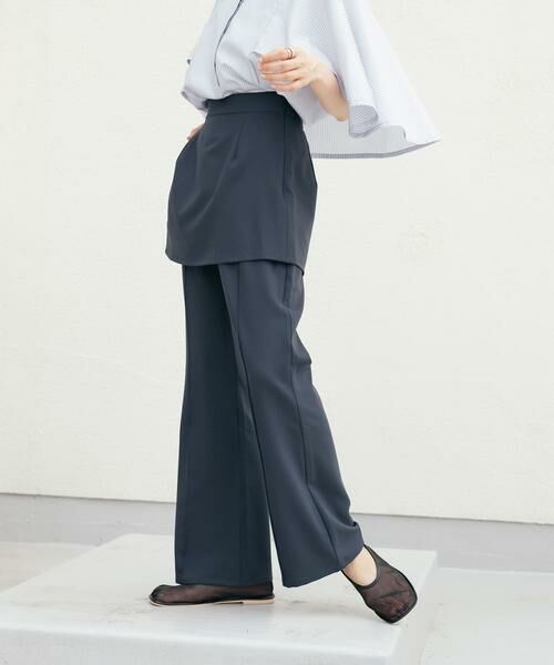 KBF / ケービーエフ その他パンツ | 『2サイズ展開』スカートレイヤードフレアパンツ | 詳細13