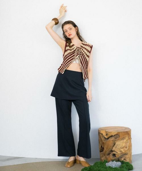 KBF / ケービーエフ その他パンツ | 『2サイズ展開』スカートレイヤードフレアパンツ | 詳細19