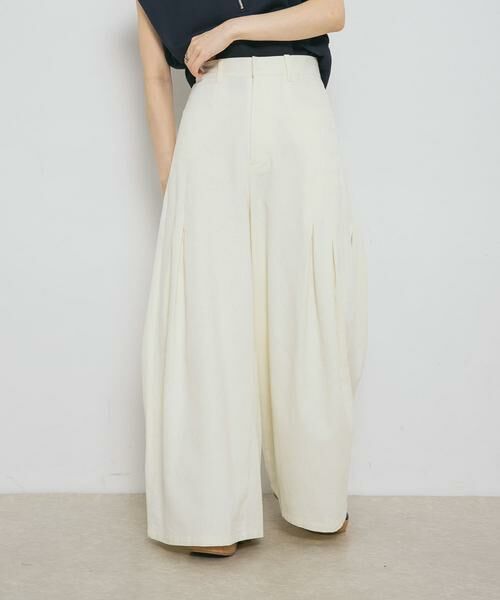 KBF / ケービーエフ その他パンツ | 『2サイズ展開』サイドタックバギーパンツ(アイボリー)