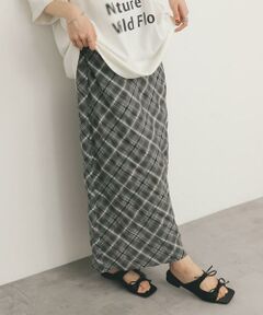 KBF / ケービーエフ スカート | シアーチェックIラインスカート