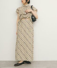 KBF / ケービーエフ スカート | シアーチェックIラインスカート