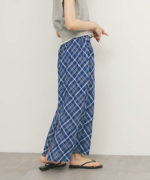 KBF / ケービーエフ スカート | シアーチェックIラインスカート | 詳細3