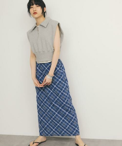 KBF / ケービーエフ スカート | シアーチェックIラインスカート | 詳細4