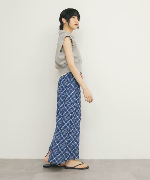 KBF / ケービーエフ スカート | シアーチェックIラインスカート | 詳細6