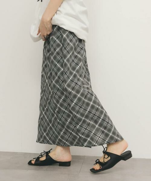 KBF / ケービーエフ スカート | シアーチェックIラインスカート | 詳細13
