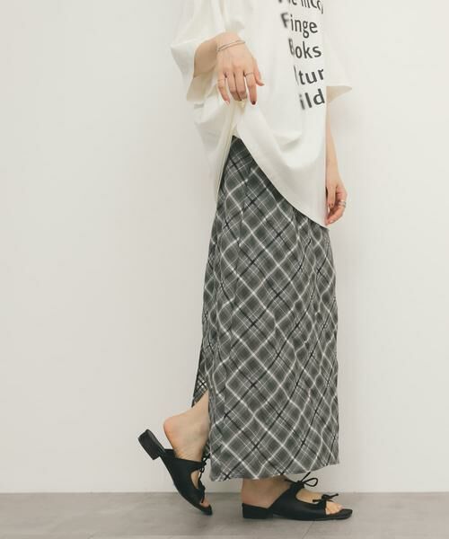 KBF / ケービーエフ スカート | シアーチェックIラインスカート | 詳細16