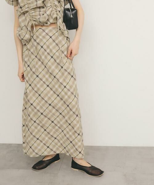 KBF / ケービーエフ スカート | シアーチェックIラインスカート | 詳細27