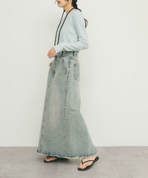 KBF / ケービーエフ スカート | バックスリットデニムスカート | 詳細10