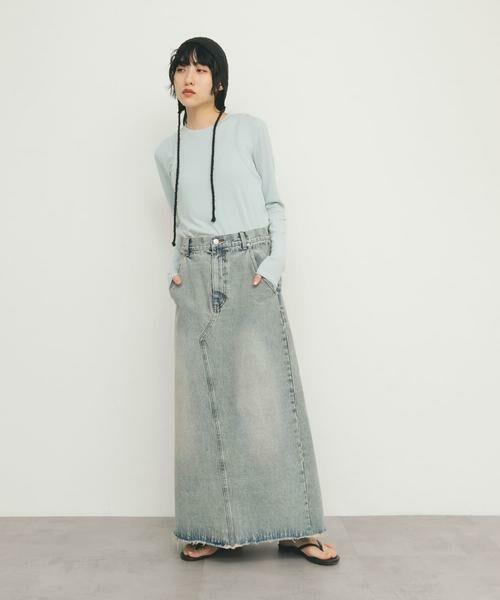 KBF / ケービーエフ スカート | バックスリットデニムスカート | 詳細11