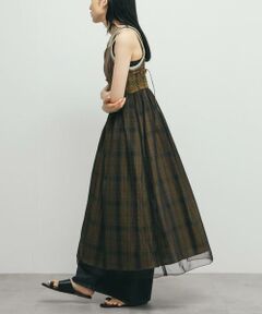 KBF / ケービーエフ スカート | チュールレイヤードチェックスカート