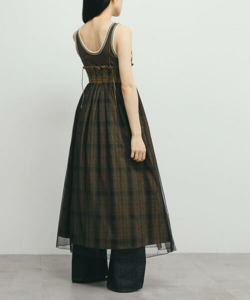 KBF / ケービーエフ スカート | チュールレイヤードチェックスカート | 詳細3