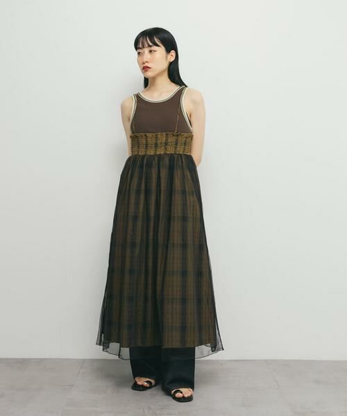 KBF / ケービーエフ スカート | チュールレイヤードチェックスカート | 詳細5