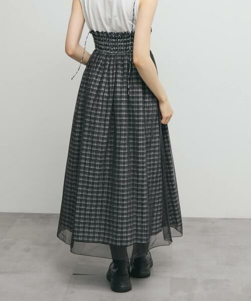 KBF / ケービーエフ スカート | チュールレイヤードチェックスカート | 詳細9