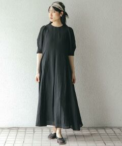 KBF / ケービーエフ ワンピース | ギャザースリーブフレアワンピース