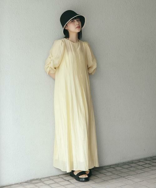 KBF / ケービーエフ ワンピース | ギャザースリーブフレアワンピース | 詳細1