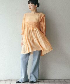 KBF / ケービーエフ ワンピース | 2WAYシャーリングミニワンピース