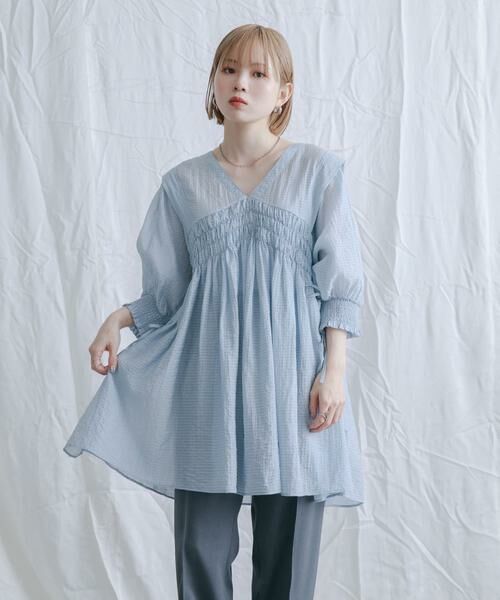 KBF / ケービーエフ ワンピース | 2WAYシャーリングミニワンピース | 詳細11