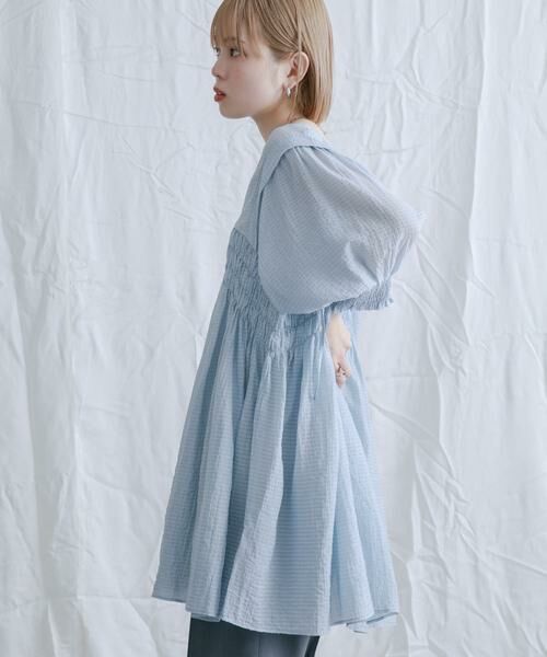 KBF / ケービーエフ ワンピース | 2WAYシャーリングミニワンピース | 詳細12