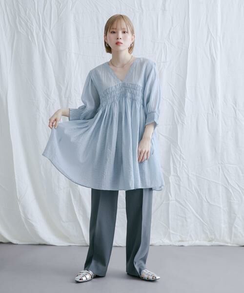 KBF / ケービーエフ ワンピース | 2WAYシャーリングミニワンピース | 詳細14