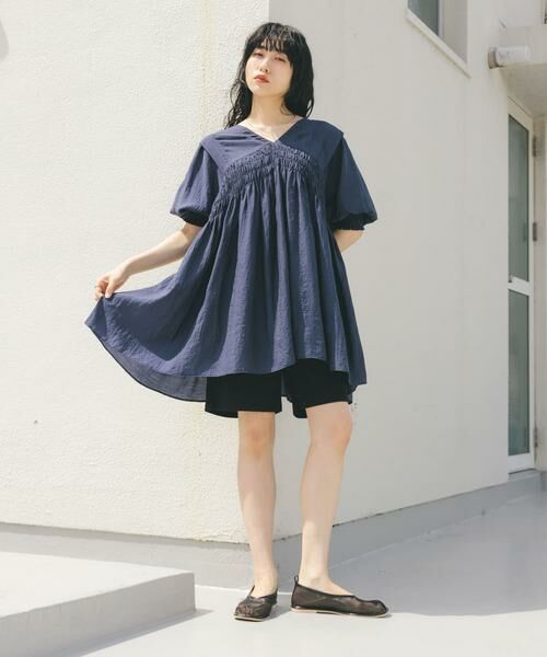 KBF / ケービーエフ ワンピース | 2WAYシャーリングミニワンピース | 詳細23