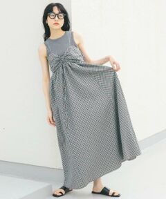 KBF / ケービーエフ ワンピース | ドロストチェックキャミワンピース