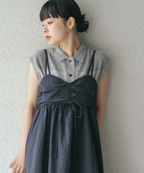 KBF / ケービーエフ ワンピース | ドロストチェックキャミワンピース | 詳細10