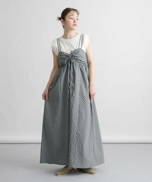 KBF / ケービーエフ ワンピース | ドロストチェックキャミワンピース | 詳細26
