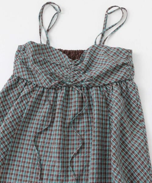 KBF / ケービーエフ ワンピース | ドロストチェックキャミワンピース | 詳細29