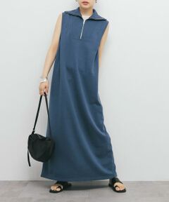 KBF / ケービーエフ ワンピース | ハーフZIPカットワンピース