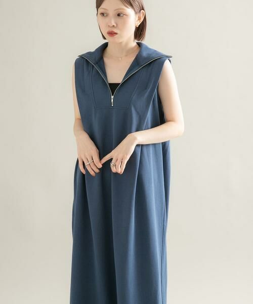 KBF / ケービーエフ ワンピース | ハーフZIPカットワンピース | 詳細3