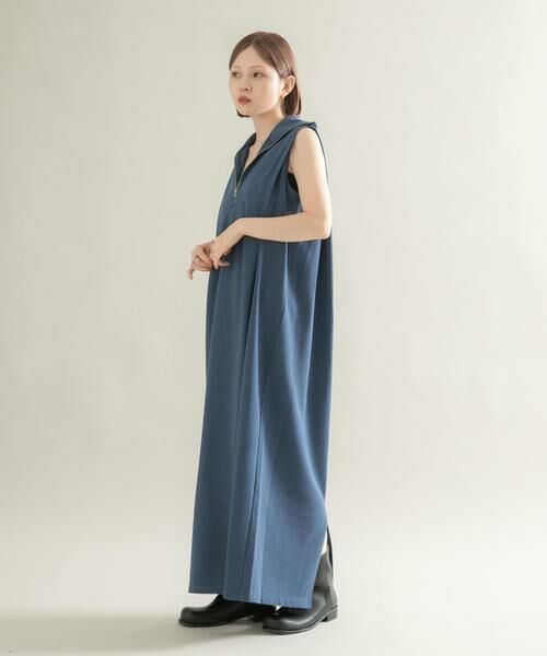 KBF / ケービーエフ ワンピース | ハーフZIPカットワンピース | 詳細4