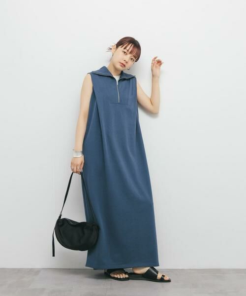KBF / ケービーエフ ワンピース | ハーフZIPカットワンピース | 詳細6