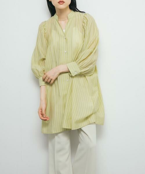 KBF / ケービーエフ ワンピース | ボリュームスリーブストライプミニワンピース | 詳細3