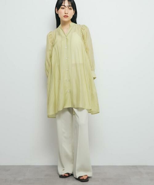 KBF / ケービーエフ ワンピース | ボリュームスリーブストライプミニワンピース | 詳細6