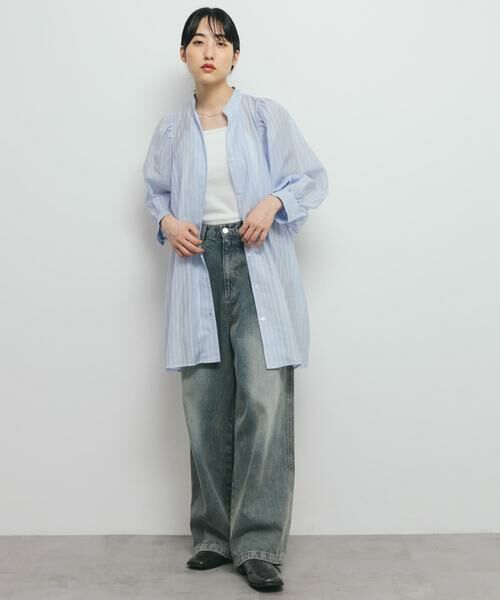 KBF / ケービーエフ ワンピース | ボリュームスリーブストライプミニワンピース | 詳細20