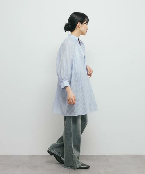 KBF / ケービーエフ ワンピース | ボリュームスリーブストライプミニワンピース | 詳細21