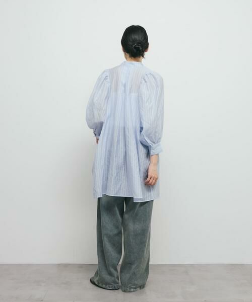 KBF / ケービーエフ ワンピース | ボリュームスリーブストライプミニワンピース | 詳細22