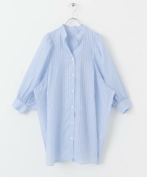 KBF / ケービーエフ ワンピース | ボリュームスリーブストライプミニワンピース | 詳細23