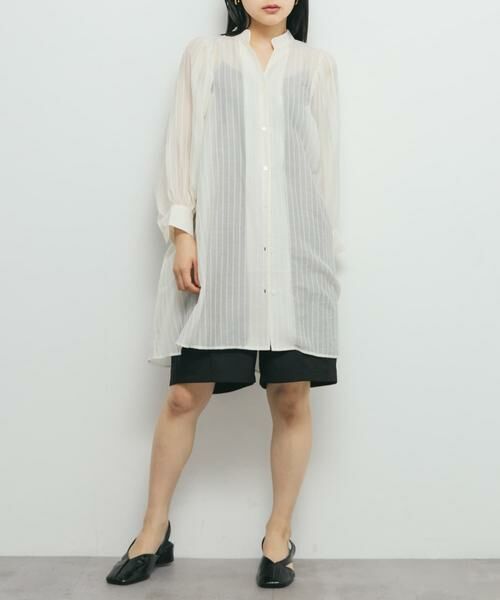 KBF / ケービーエフ ワンピース | ボリュームスリーブストライプミニワンピース | 詳細27