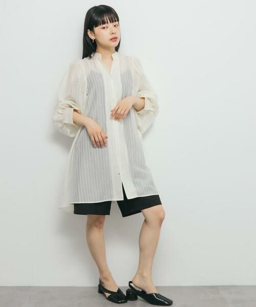 KBF / ケービーエフ ワンピース | ボリュームスリーブストライプミニワンピース | 詳細28