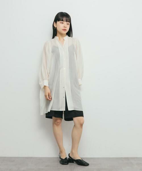 KBF / ケービーエフ ワンピース | ボリュームスリーブストライプミニワンピース | 詳細29