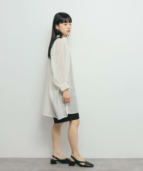 KBF / ケービーエフ ワンピース | ボリュームスリーブストライプミニワンピース | 詳細30