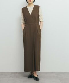 KBF / ケービーエフ ワンピース | カシュクールラップジャンパースカート