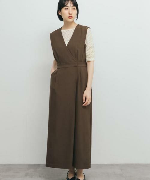 KBF / ケービーエフ ワンピース | カシュクールラップジャンパースカート | 詳細15