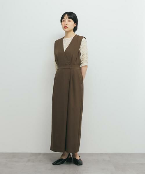 KBF / ケービーエフ ワンピース | カシュクールラップジャンパースカート | 詳細17