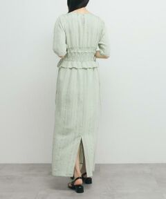 KBF / ケービーエフ ワンピース | フリルシャーリングドッキングワンピース