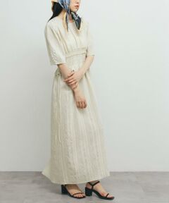 KBF / ケービーエフ ワンピース | フリルシャーリングドッキングワンピース