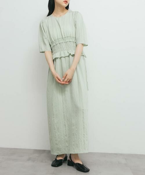 KBF / ケービーエフ ワンピース | フリルシャーリングドッキングワンピース | 詳細2